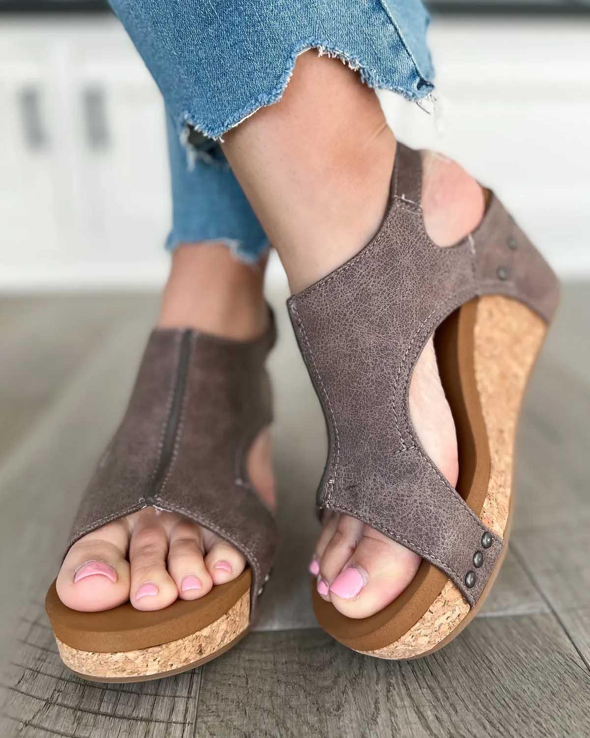 Comfortable Vegan Ankle Strap Sandals