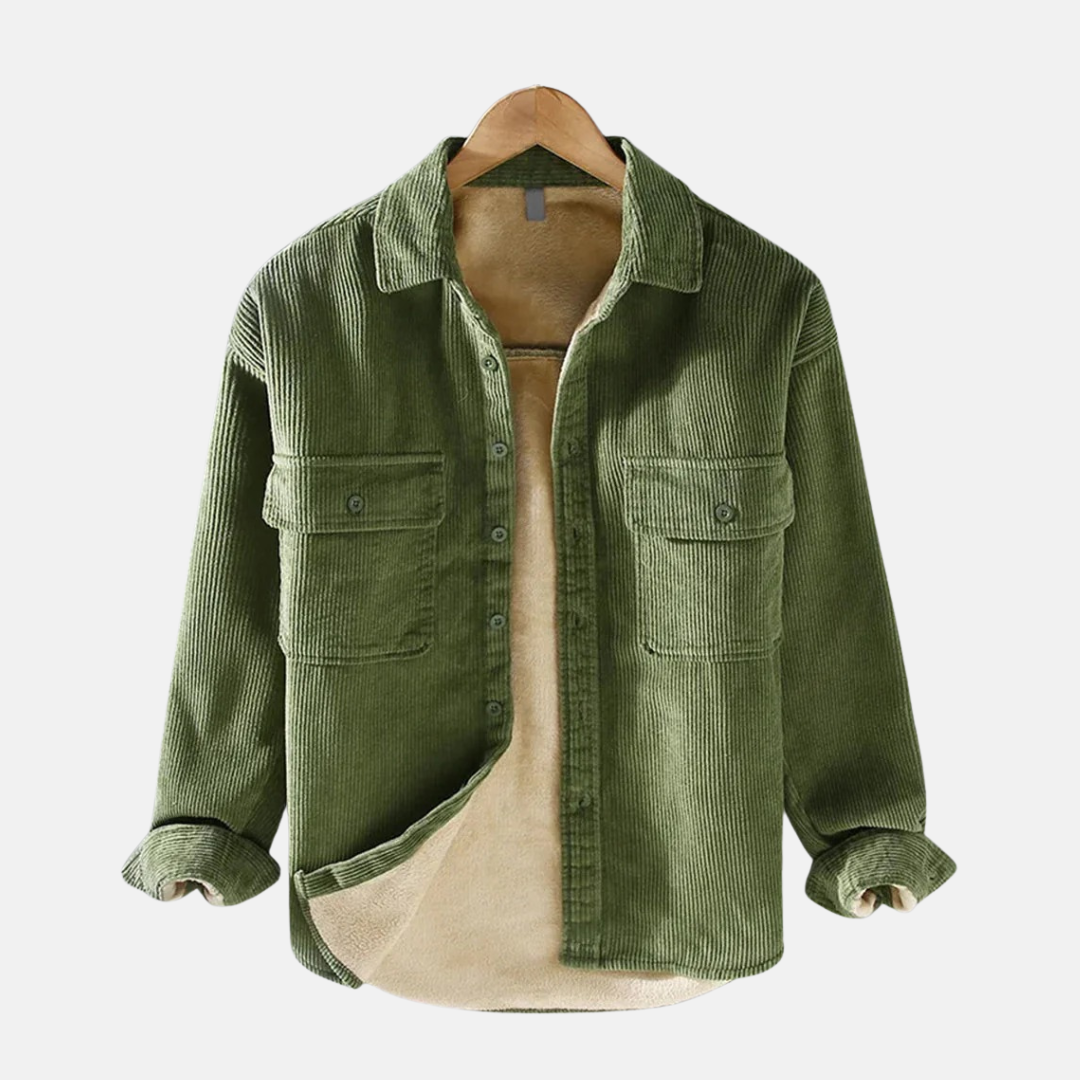 Casual Button Front Men's Corduroy Jacket