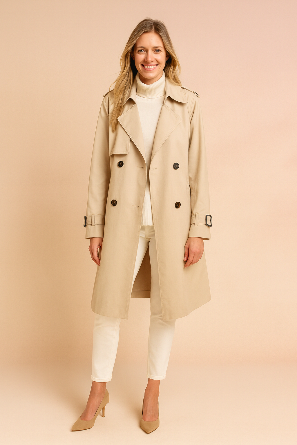 Classic Double Buttoned Rain Coat