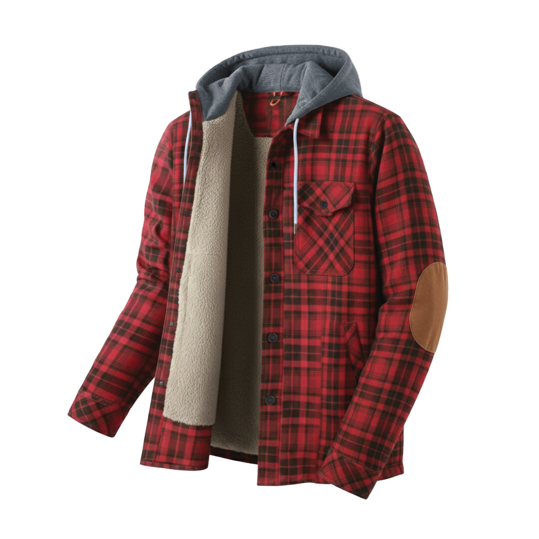 Plaid Hooded Winter Coat
