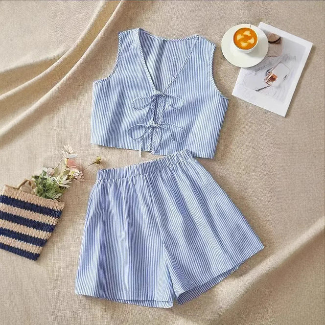 Sexy V-Neck Striped Summer Top