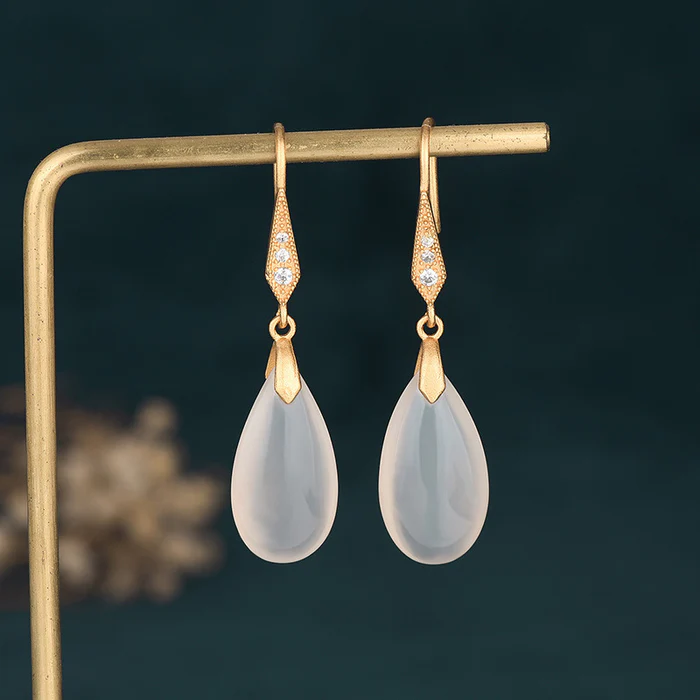 Shining Gemstone Drop Earrings – Beautiful Accessories - Luxicro