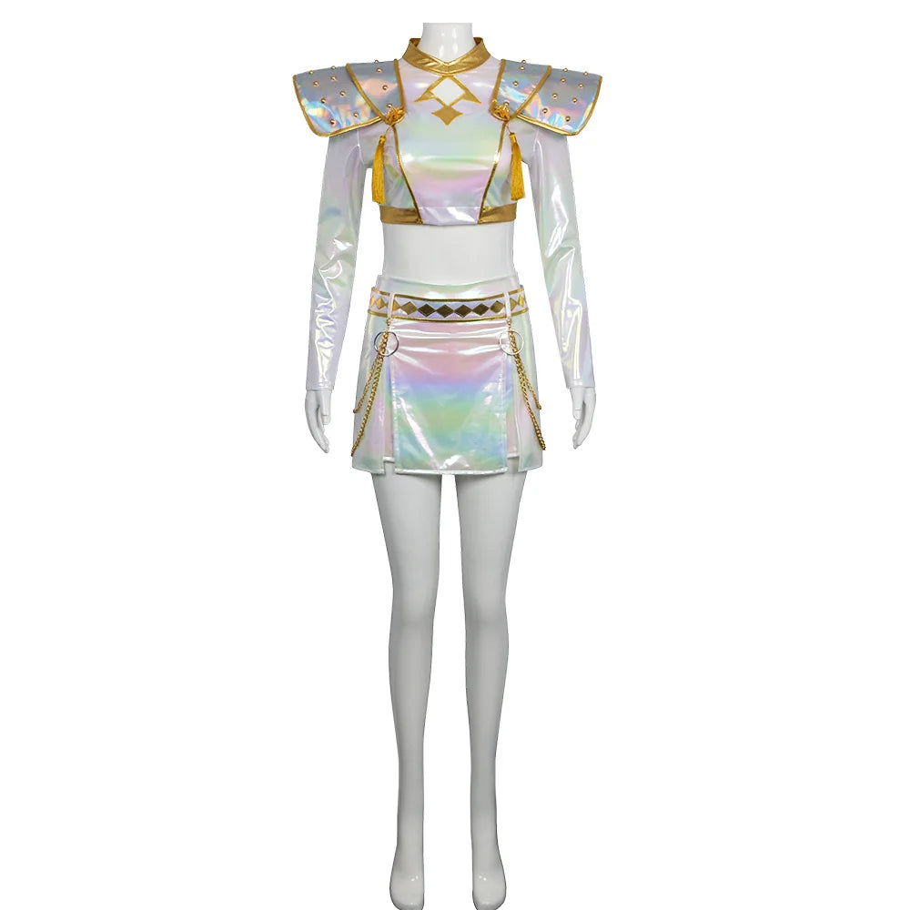 Shiny Hologram Women Cosplay Costume Set
