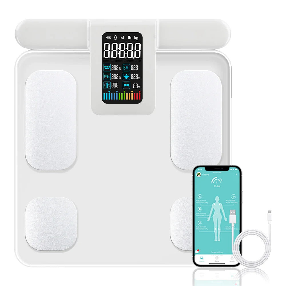 Accurate Digital Bathroom Scale with 8 Sensitive Electrodes