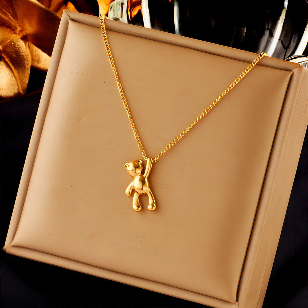 Shiny Teddy Bear Pendant - EasyApparels