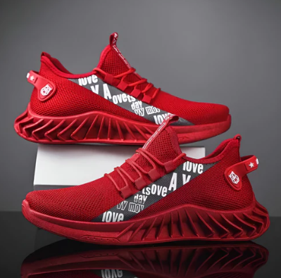 Men's Athletic Shoes - Lightweight Mesh - Cushioned Sole