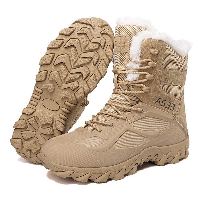 Waterproof Men's Winter Boots - Insulated High Top Shoes