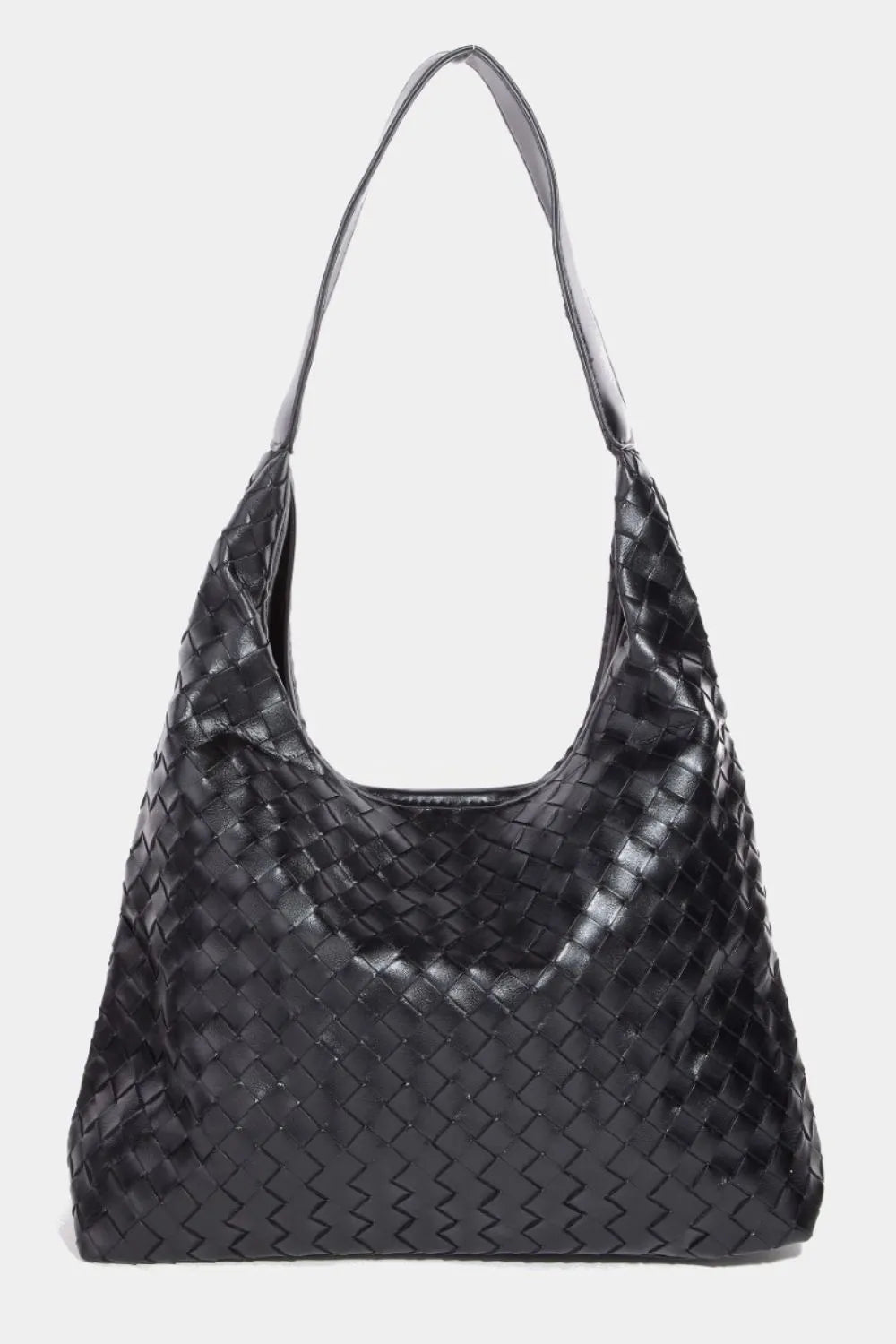 Stylish Woven Synthetic Leather Handbag - EasyApparels