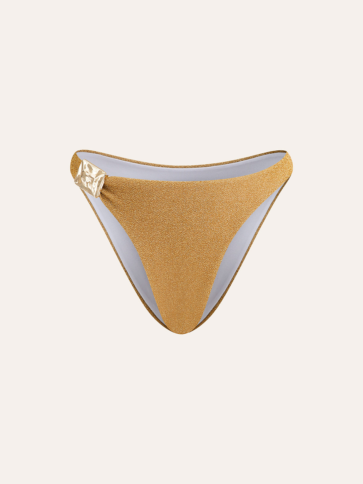 Shiny Gold Accent Swimwear Bottoms - EasyApparels