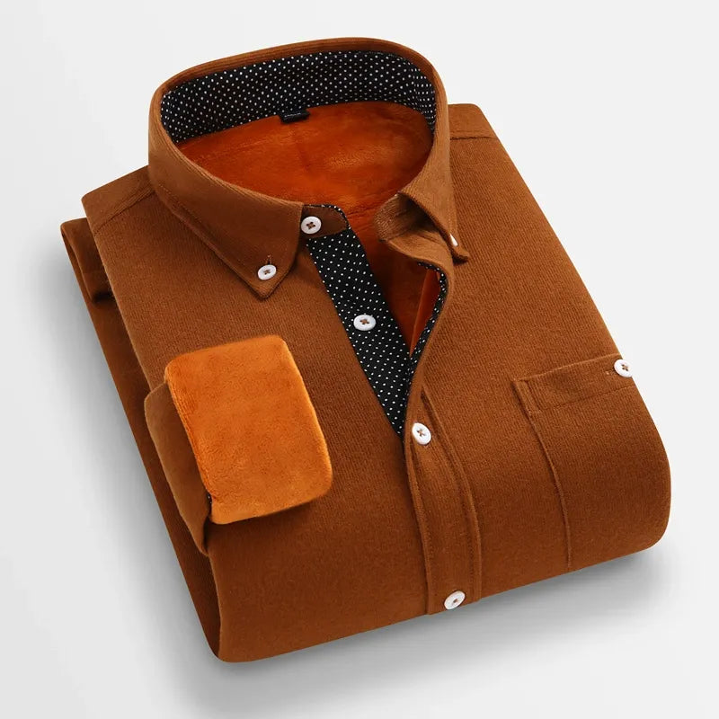 Classic Corduroy Long Sleeve Men's Shirt