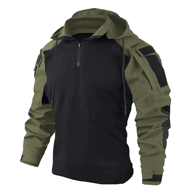 Waterproof Men's Softshell Jacket with Hood and Pockets