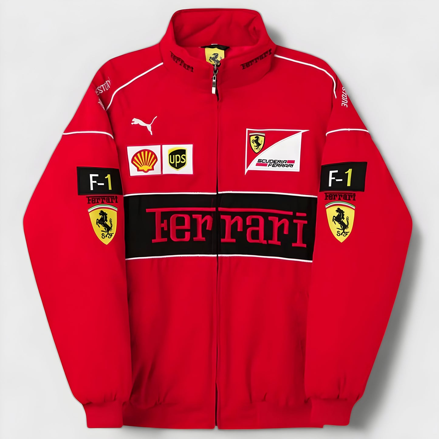 Authentic Ferrari Men's Racing Jacket - Retro Classic Design