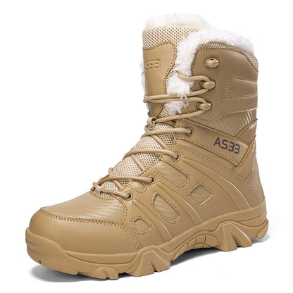 Waterproof Men's Winter Boots - Insulated High Top Shoes
