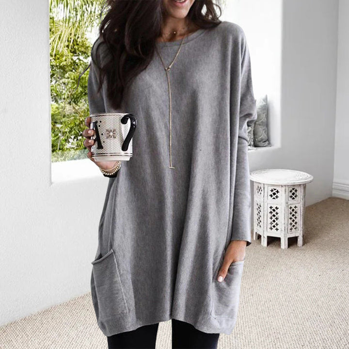 Relaxed Fit Soft Women Sweater - Long Sleeve Knit