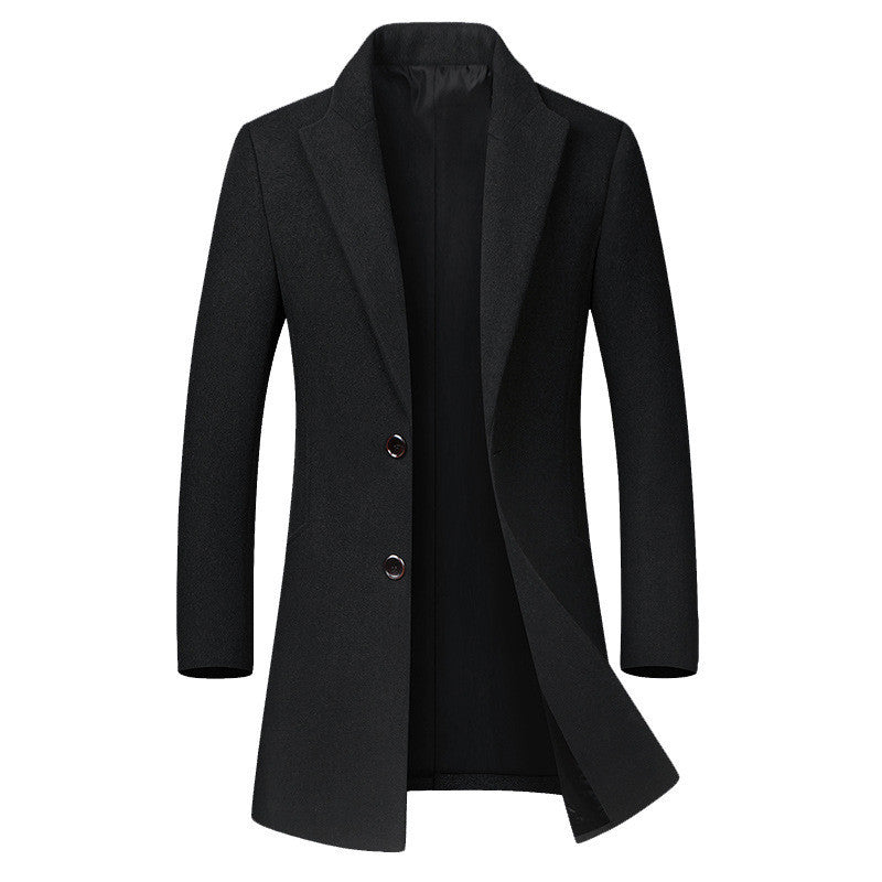 Classic Fit Men's Wool Overcoat - Warm Winter Style