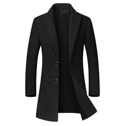 Classic Fit Men's Wool Overcoat - Warm Winter Style