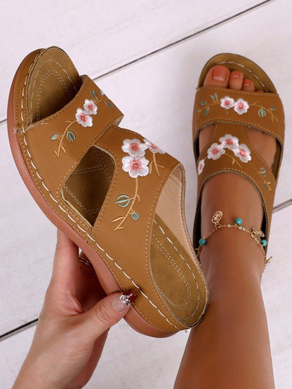 Pretty Flower High Heel Sandals