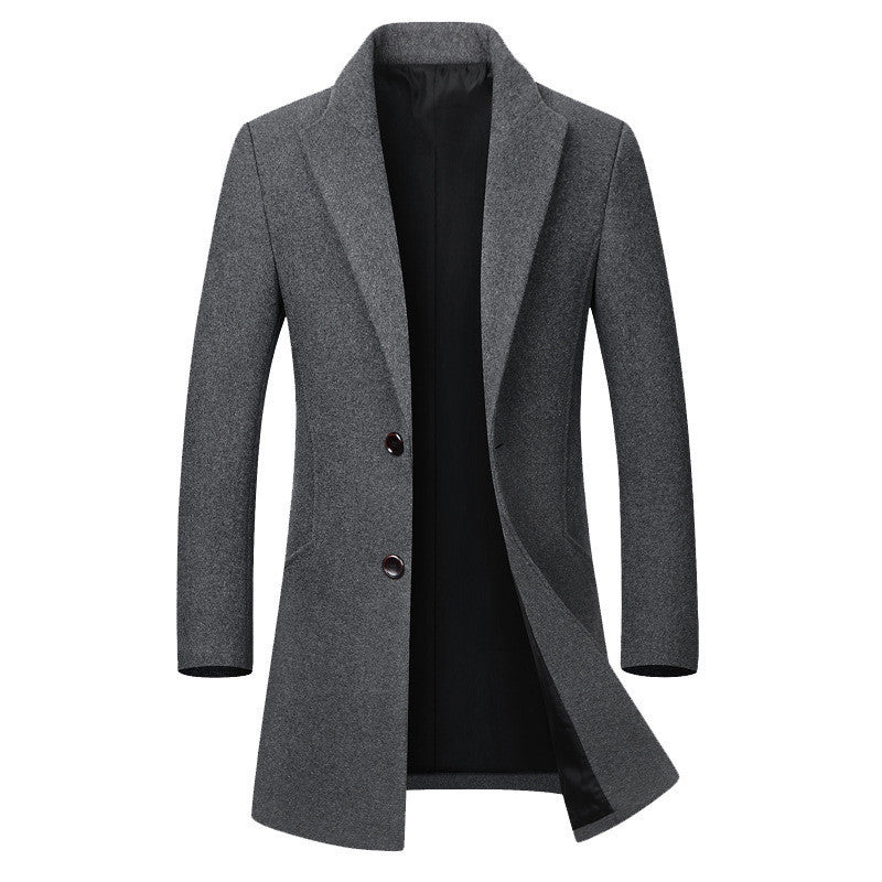 Classic Fit Men's Wool Overcoat - Warm Winter Style
