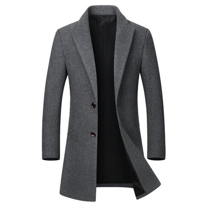 Classic Fit Men's Wool Overcoat - Warm Winter Style