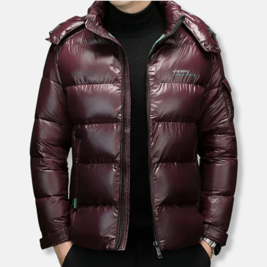 Shiny Water Resistant Puffer Coat - EasyApparels