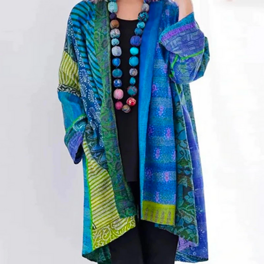 Soft Oversized Patchwork Women Cardigan - Luxicro
