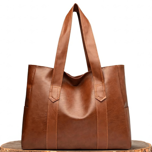 Eco Friendly Faux Leather Tote Handbag - EasyApparels