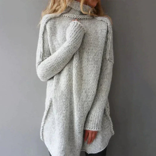 Big Soft Women's Sweater - Chunky Long Knit - Luxicro