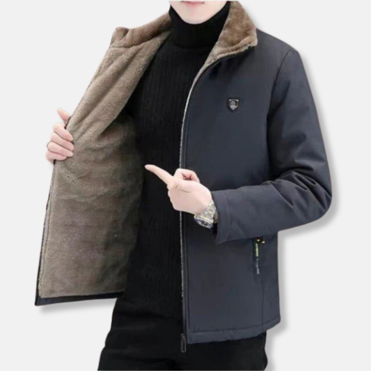 Waterproof Men's Parka Coat with Faux Fur Lining - EasyApparels