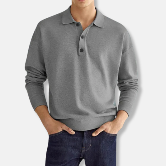 Casual Men's Long Sleeve Cotton Sweater - EasyApparels