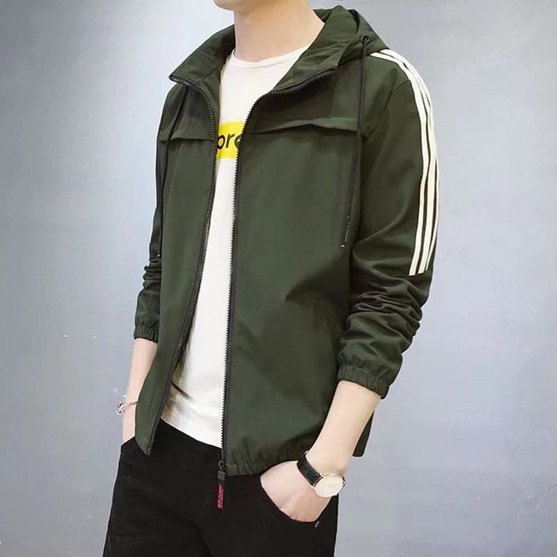 Waterproof Men's Zip Up Windbreaker Jacket - EasyApparels