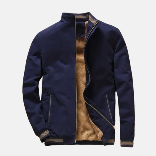 Casual Men's Bomber Jacket with Fleece Lining - EasyApparels