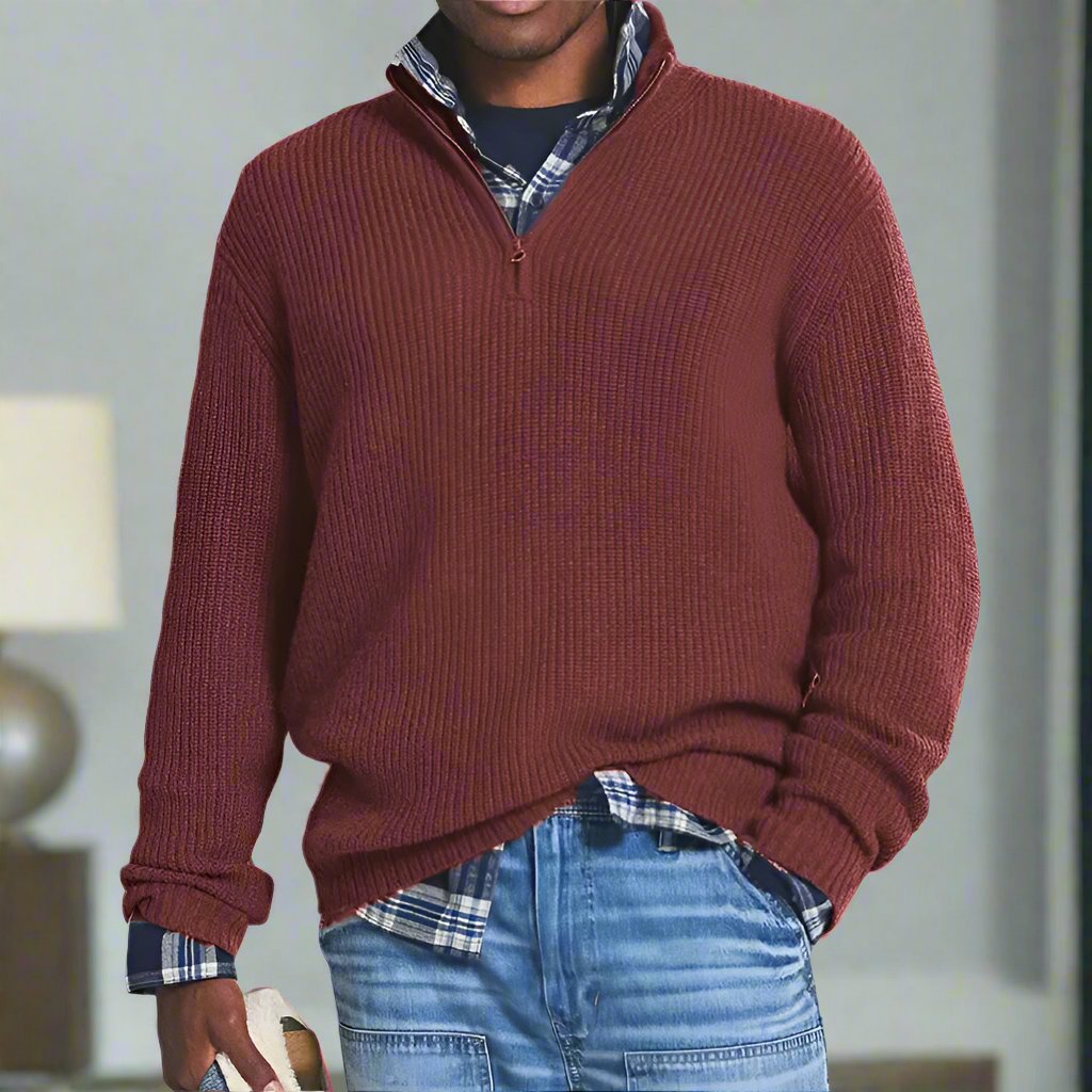 Casual Men's Long Sleeve Knit Sweater