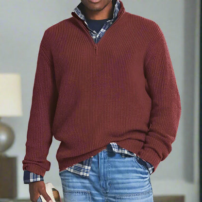 Casual Men's Long Sleeve Knit Sweater