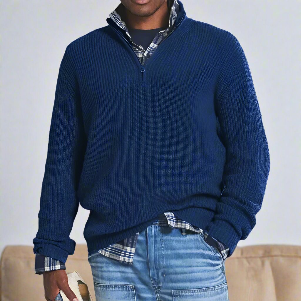 Casual Men's Long Sleeve Knit Sweater