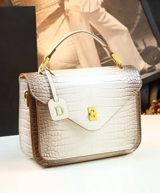 Sac à main en cuir véritable brun foncé épais - EasyApparels