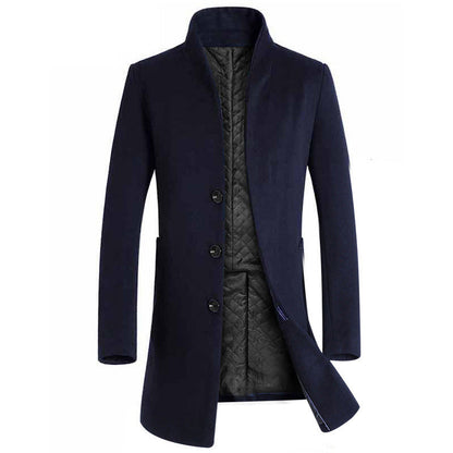 Classic Fit Men's Wool Overcoat - Warm Winter Style
