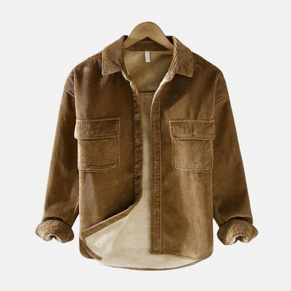Casual Button Front Men's Corduroy Jacket