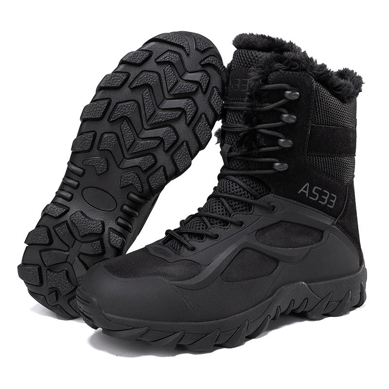 Waterproof Men's Winter Boots - Insulated High Top Shoes