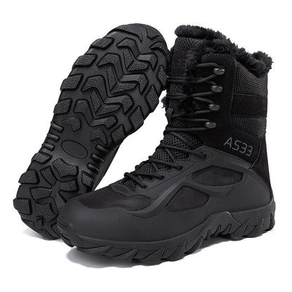 Waterproof Men's Winter Boots - Insulated High Top Shoes