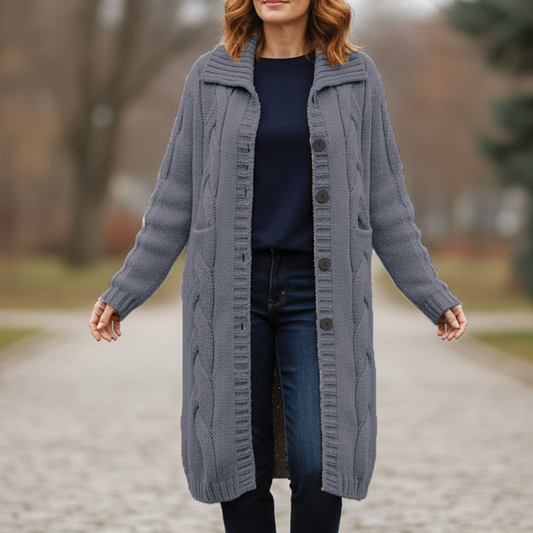 Warm Women's Knit Coat - EasyApparels