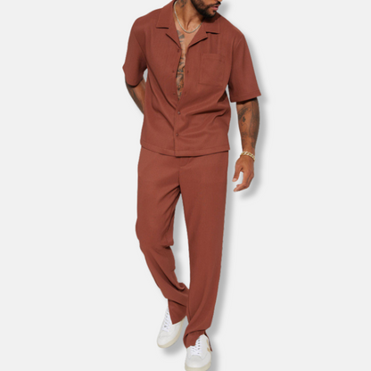 Casual Men's Shirt and Pants Set