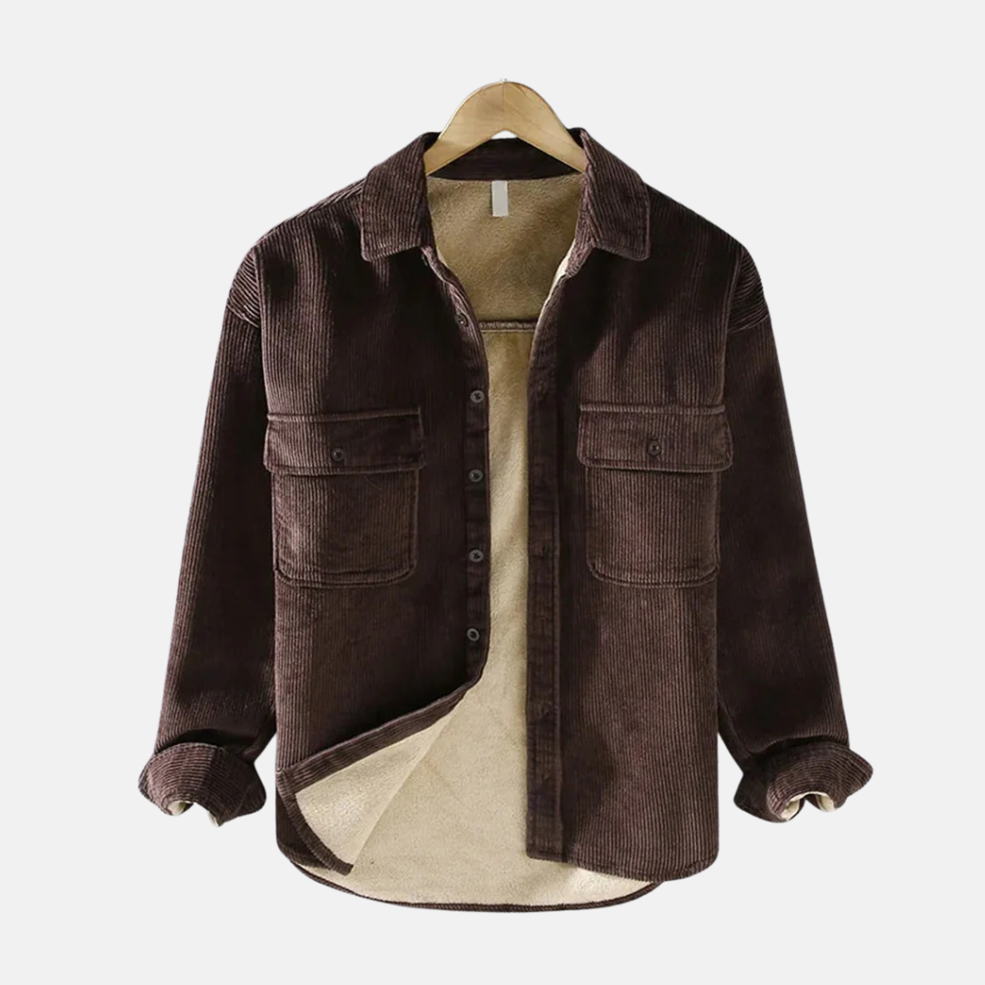 Casual Button Front Men's Corduroy Jacket