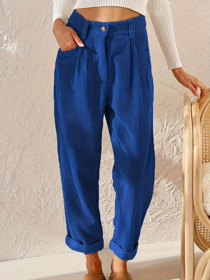 Comfortable Women's High Waist Relaxed Fit Pants
