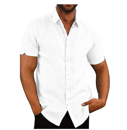Casual Short Sleeve Men's Button Shirt