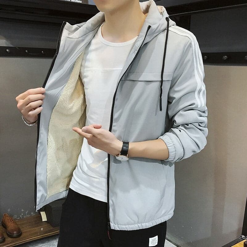 Waterproof Men's Zip Up Windbreaker Jacket