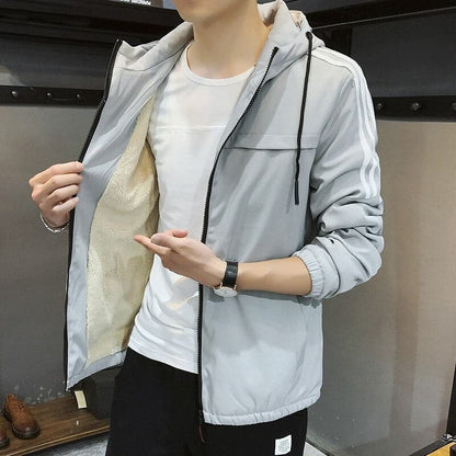 Waterproof Men's Zip Up Windbreaker Jacket