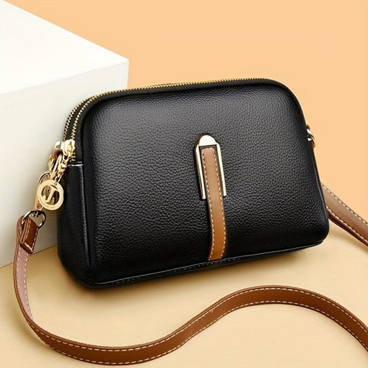 Classic Faux Leather Shoulder Bag - EasyApparels