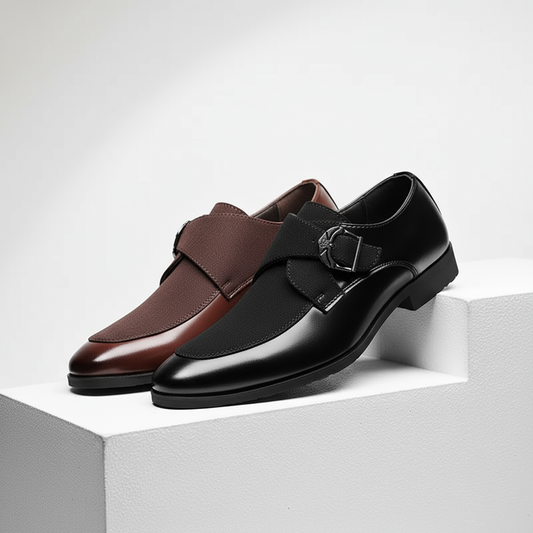Classic Buckle Leather Shoes - EasyApparels