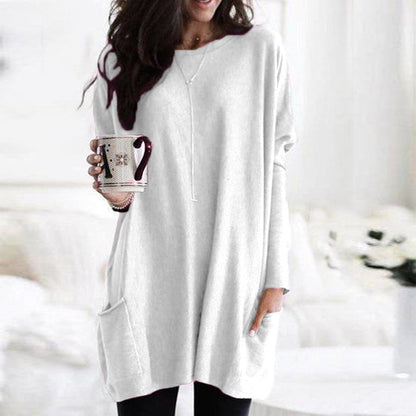 Relaxed Fit Soft Women Sweater - Long Sleeve Knit