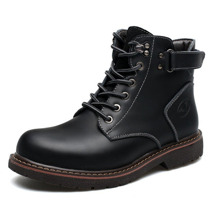 Comfortable Waterproof Men's Boots - Leather Mid Tops
